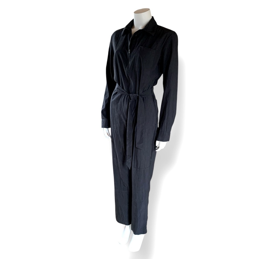 GAP Black Tencel Nylon Utility Flight Suit Jumpsuit 4 Tall